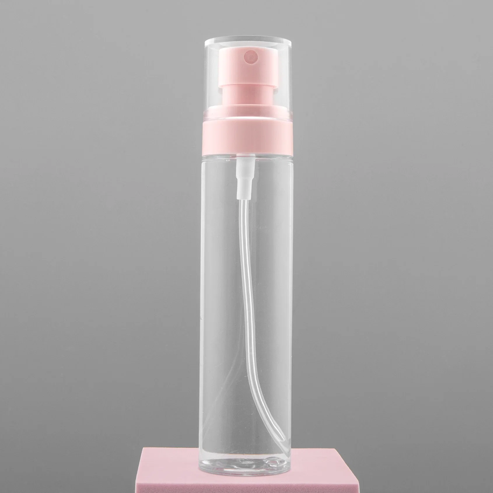 Vente en gros cosmétique emballage transparent Rose vaporisateur bouteille en plastique