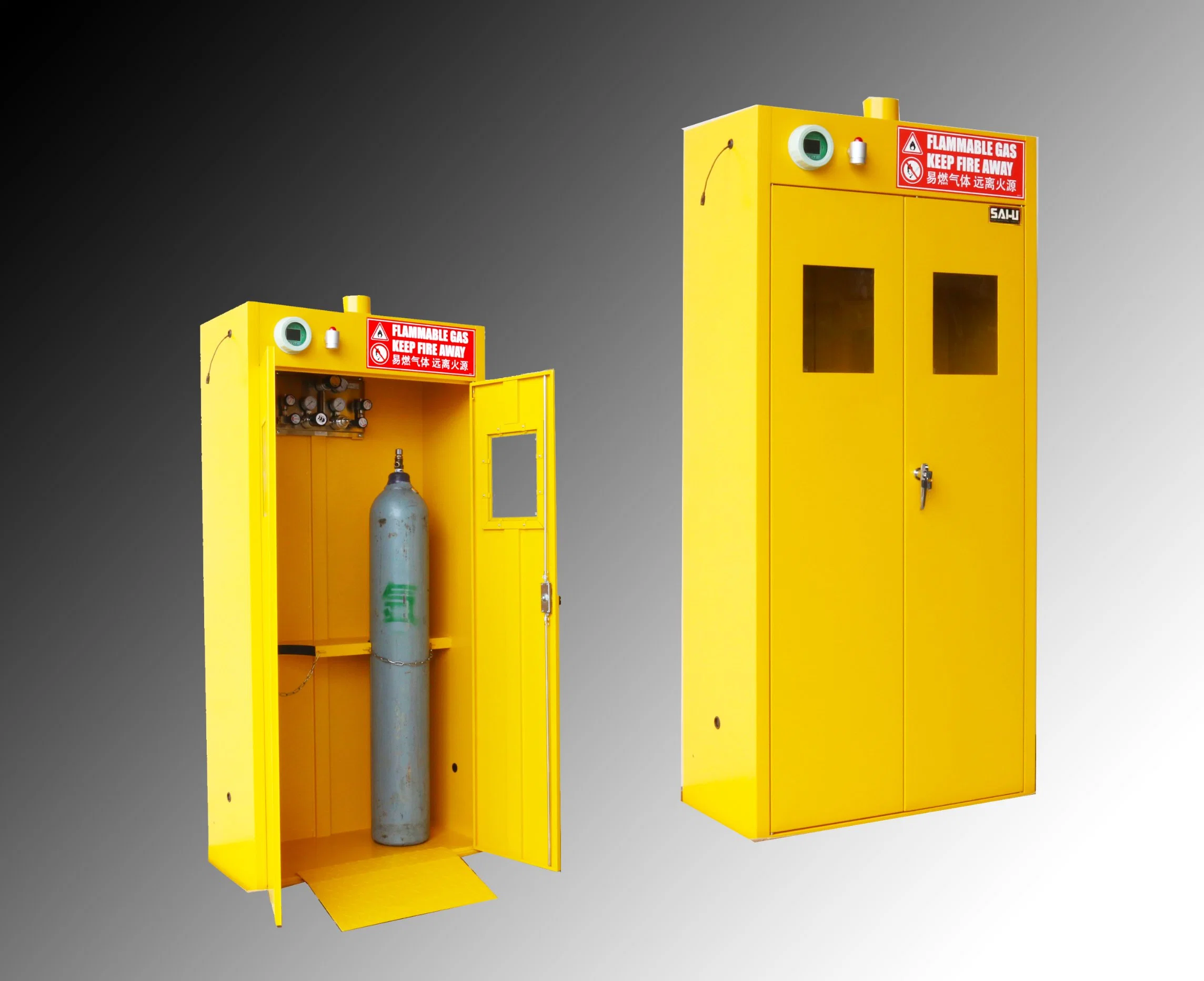 Sai-U Gas Bottle Cylinder Storage Cabinet with Safety Alarm Device