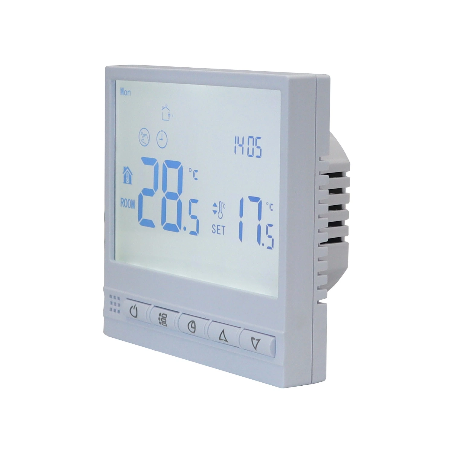 Button Style Large LCD Screen Programmable Floor Heating Thermostat with WiFi APP Remote Control