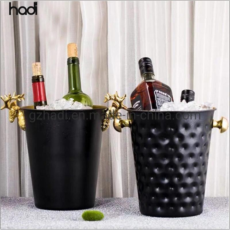 Cater Equip Buffet Hotel Stainless Steel Champagne Ice Bucket Table Top Copper Gold Ice Bucket Luxury Large Ice Bucket Custom Cheap Wholesale/Supplier Price Ice Buckets