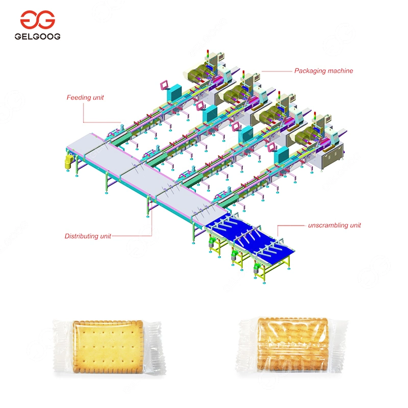 Fully Automatic Smart Flow Wrapping Line, Biscuit Packing Equipment Line