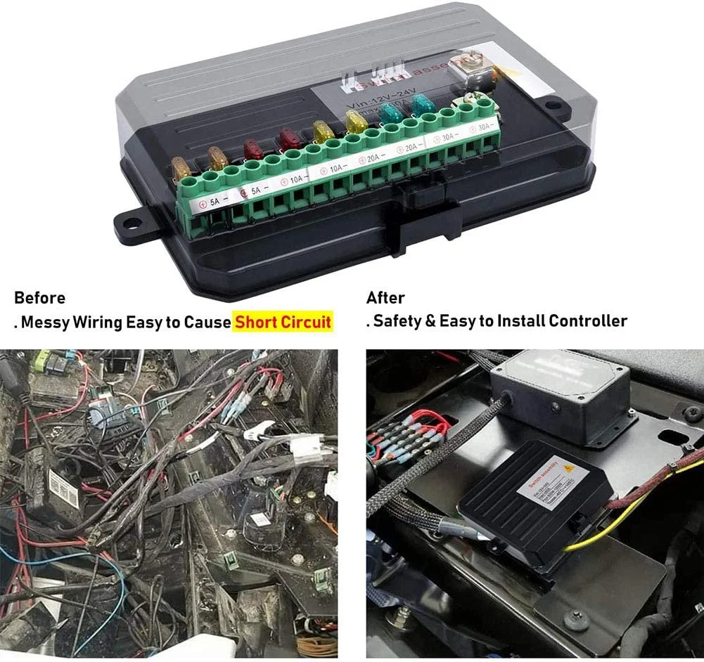 8 Gang Switch Panel Electronic Relay System with Circuit Control Box Waterproof Fuse Relay Box Wiring Harness