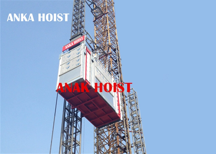 Construction Passenger Hoist and Materials / Goods Hoist Driven in Rack and Pinion Hoist