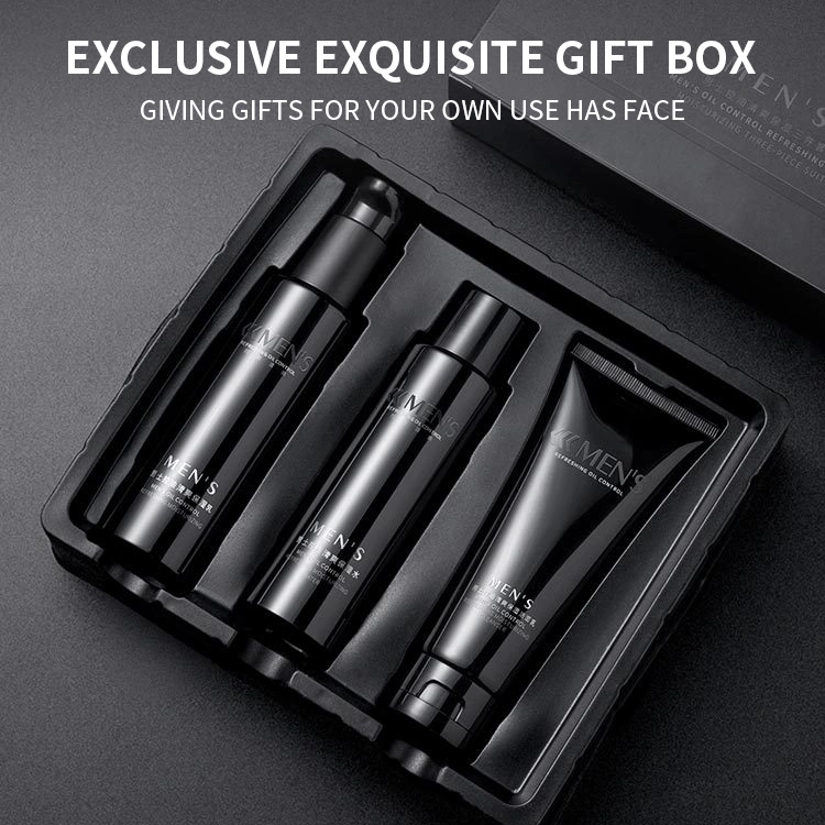 Plant Extract Mens Skincare Set Private Label Shrink Poers Oil Control Refreshing Moisturizing Facial Men Skin Care Set