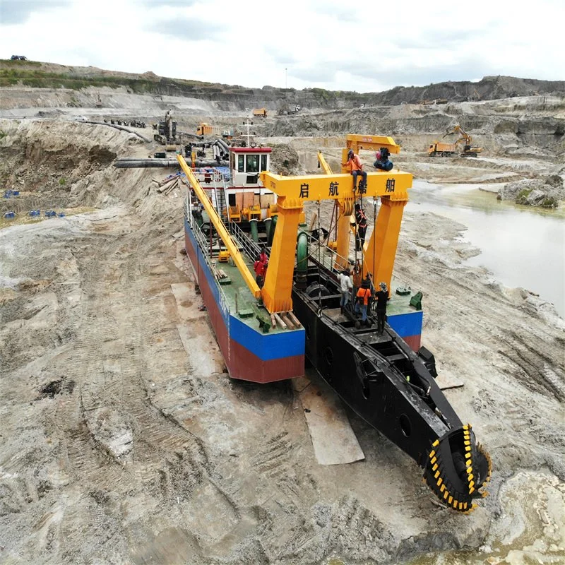 Máquina de dragagem de sucção de corte de areia com fluxo de água totalmente novo e automático personalizado de 3500/4000/5000/6000m3 / Máquina de dragagem de mineração a diesel hidráulica / lama para equipamento de draga.