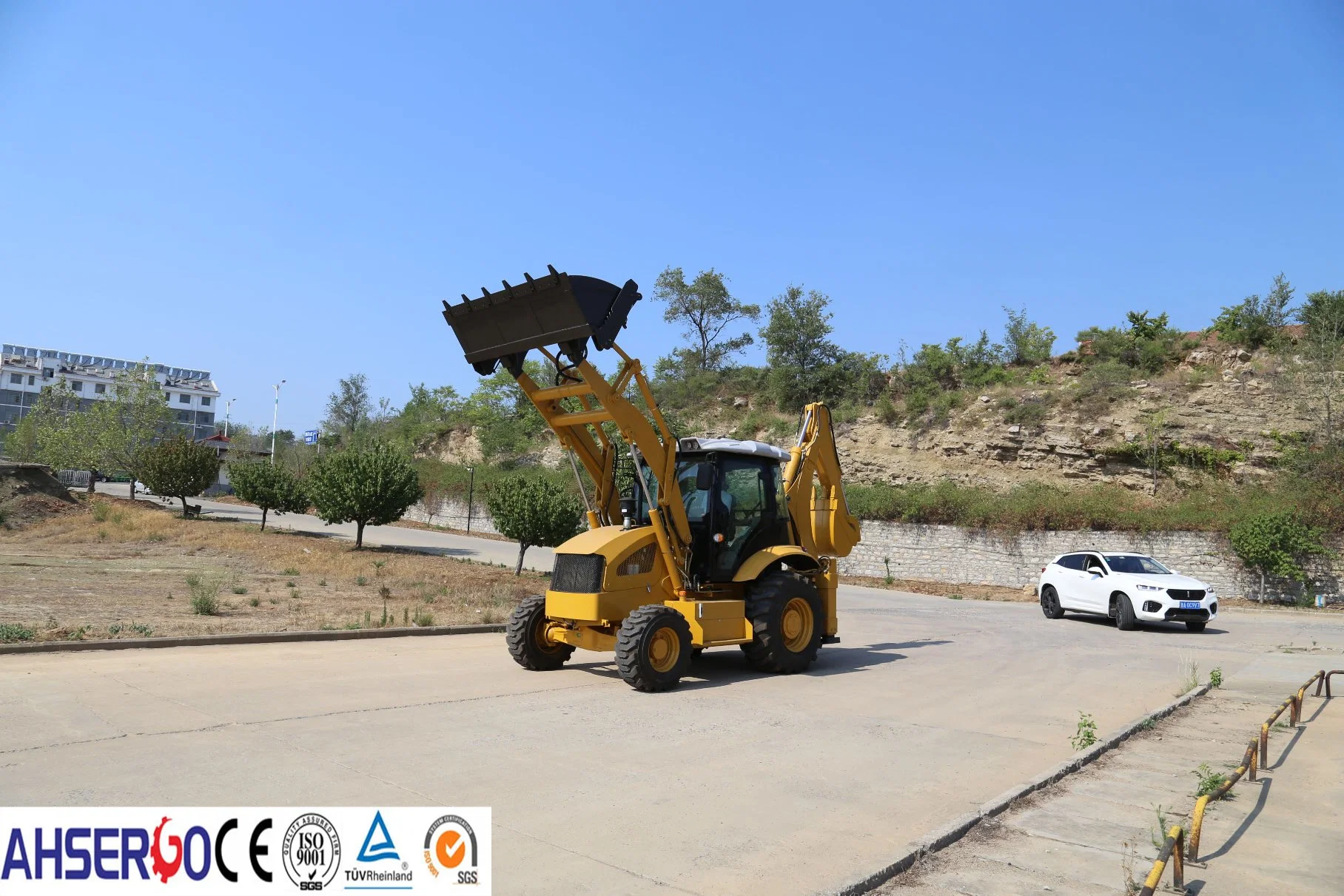 High Effciency 100HP Backhoe Loader with Hydraulic Hammer for Sale