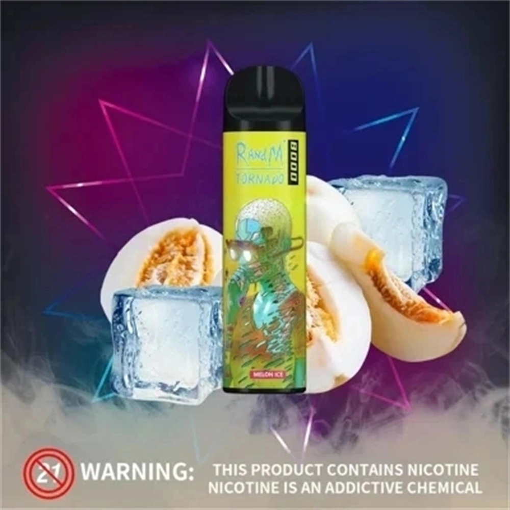 Auténtico Nuevo 0% 2% 3% 5% NIC Randm Tornado 8000 Recarga de material desechable VAPE 16ml Pod desechable con bobina de malla Mayorista Elux Bang VAPE