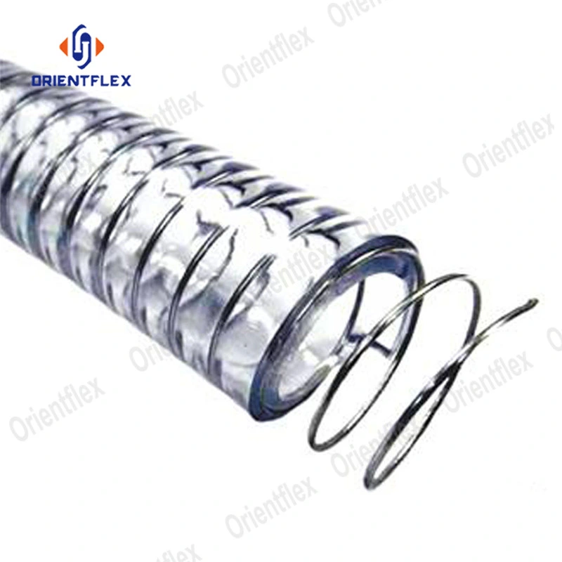 PVC Spiral Steel Wire Reinforced Vinyl Hoses Plastic Hose