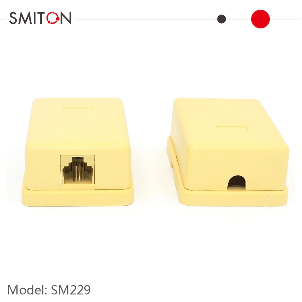 El fabricante 6p4c toma RJ11 1-Port Terminal Teléfono Caja de superficie