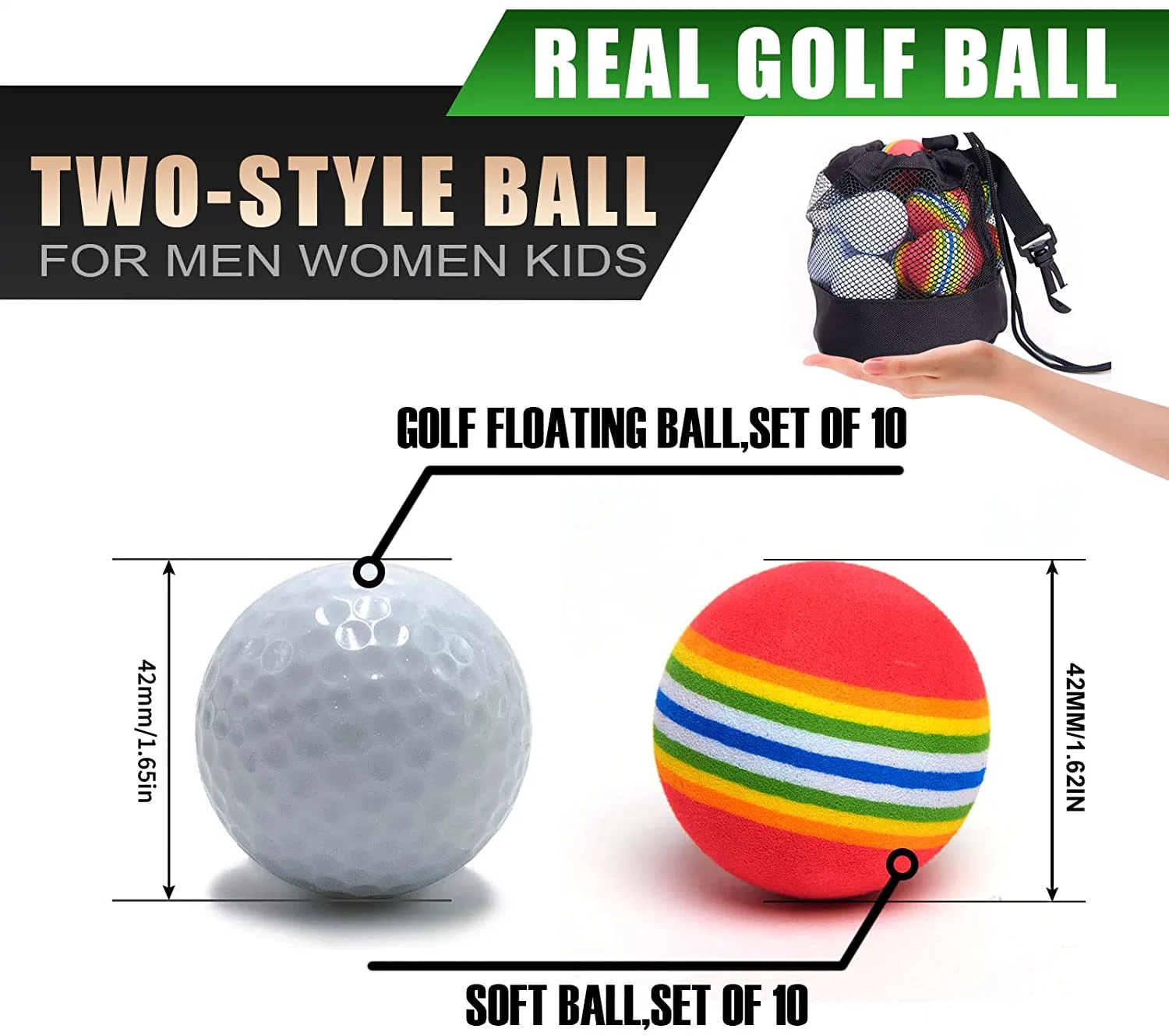 OEM Factory Prices 2 Pieces Golf Balls Custom Logo Driving Range Golf Floating Ball Cheap Price for Water Range