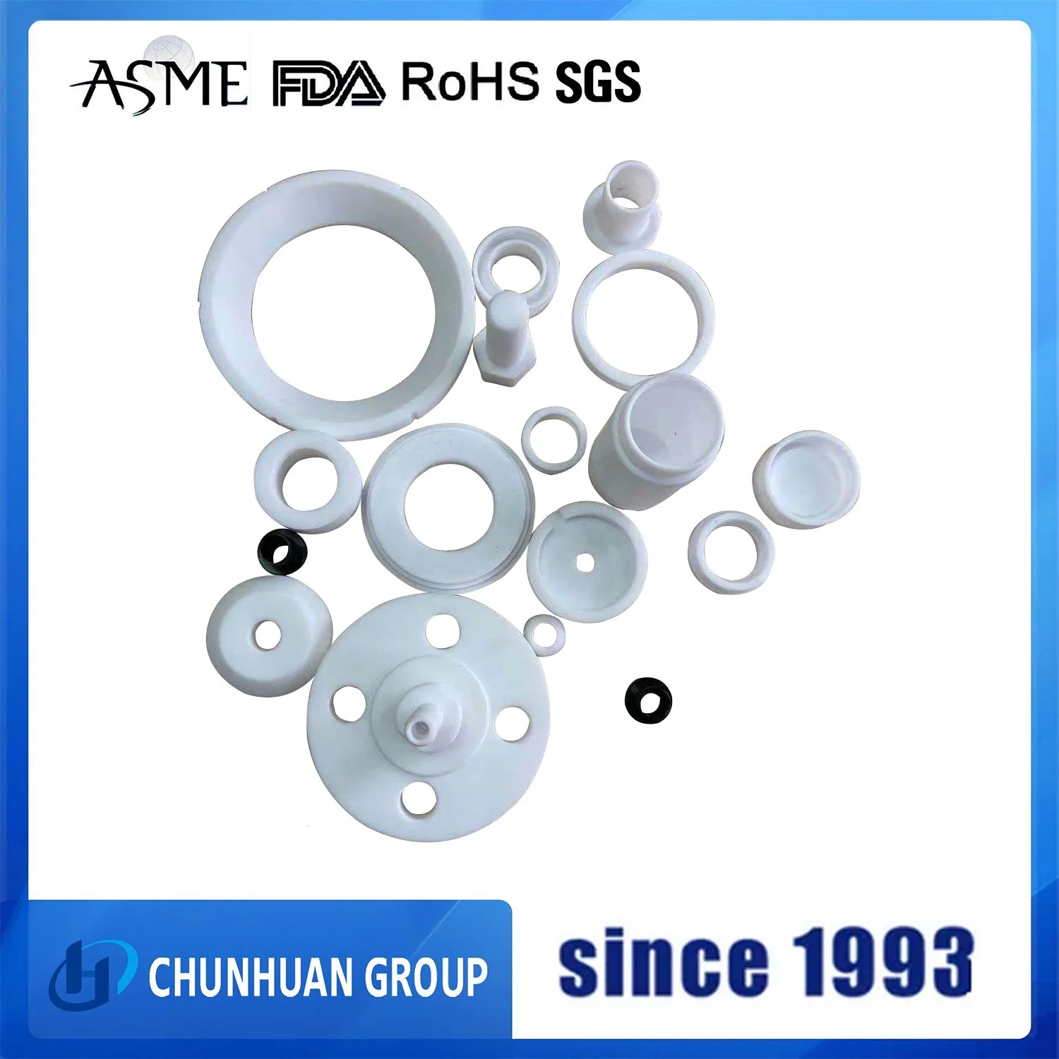 Corrosion Resistance Gasket/Tube Virgin PTFE Plastic Processing Sealing Parts