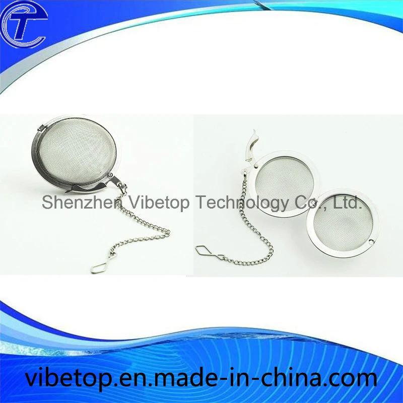 Stainless Steel Ball Shaped Mesh Tea Strainer with Chain