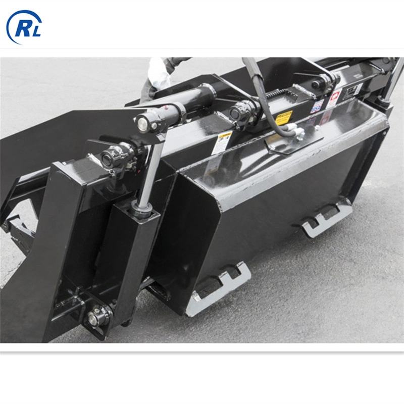 Qingdao Ruilan Customize Skid Steer Attachments Quick Hitch Log Grass Grapple Root Rake