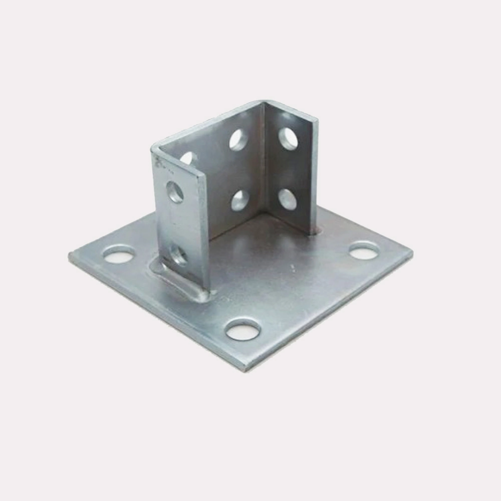 8 Hole 90 Degree Connector Fitting for Strut Channel Single Channel Post Base Mountain Plate