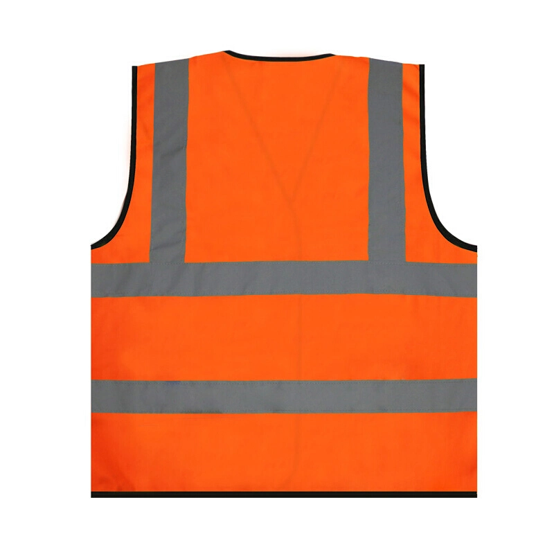 Manufacture Pocketless Orange Road Construction Safety Reflective Clothing