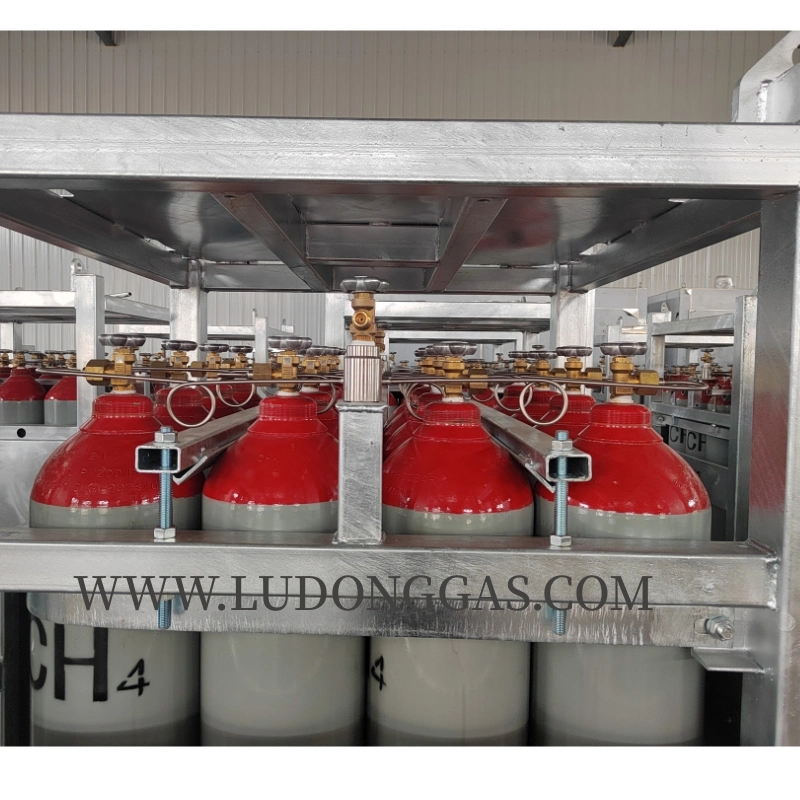 99.999% High Purity CH4 Gas / Methane Gas Filling in 50L Cylinder Quads