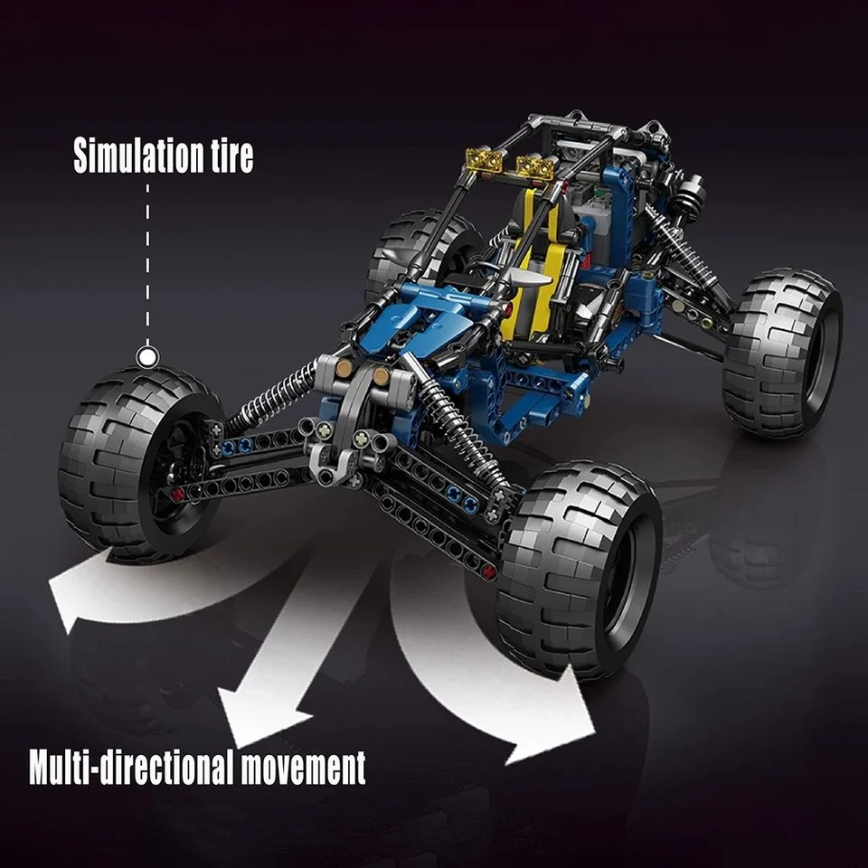 Rei do molde 18018 Moc Alto- Technic Buggy Relâmpago modelo de automóvel de deserto APP RC Racing Cars Brinquedos de tijolos de blocos de construção