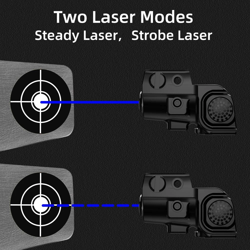 Visión láser táctica para montaje en carril de extendedora Picatinny para pistola Láser azul a prueba de golpes compatible con Glock 17 19