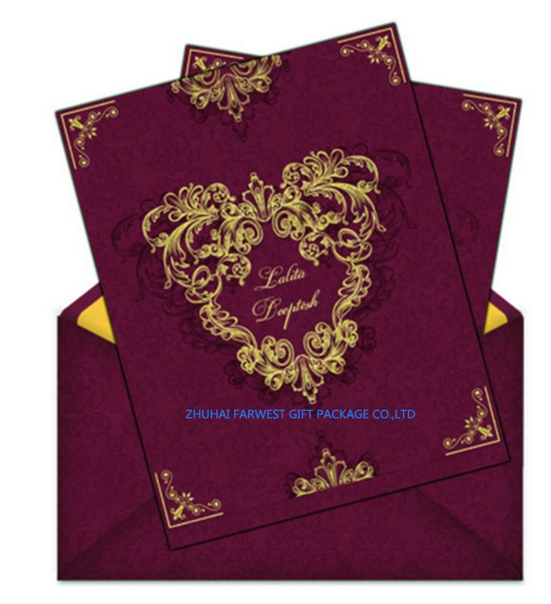 Luxury Fancy Paper Wedding Invitation Cards Bussiness Invitation Cards Wholesale/Supplier