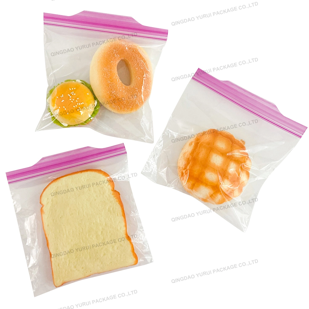 Sandwich Double Reusable PE Food Frozen Storage Easy Open Tabs Leakproof Zip Lock in Color Box Grip Seal Eac Friendy Plasitc Sandwich Freezer Zipper Bag