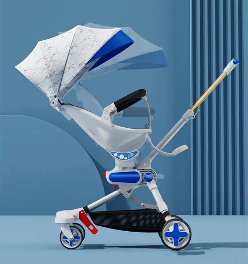 New High Landscape Baby Walker Artifact Can Sit Can Lie Baby Strollers Comfortable Eggshell Lightweight One Button Folding