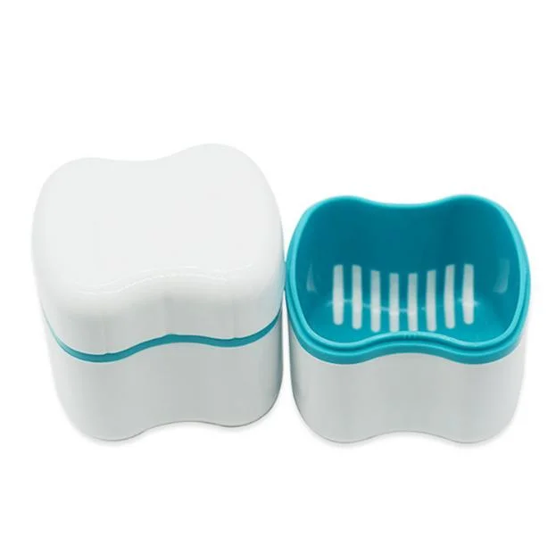 Dental Denture Box Dental Denture Care Travel Kit Storage Box Dental False Teeth Case