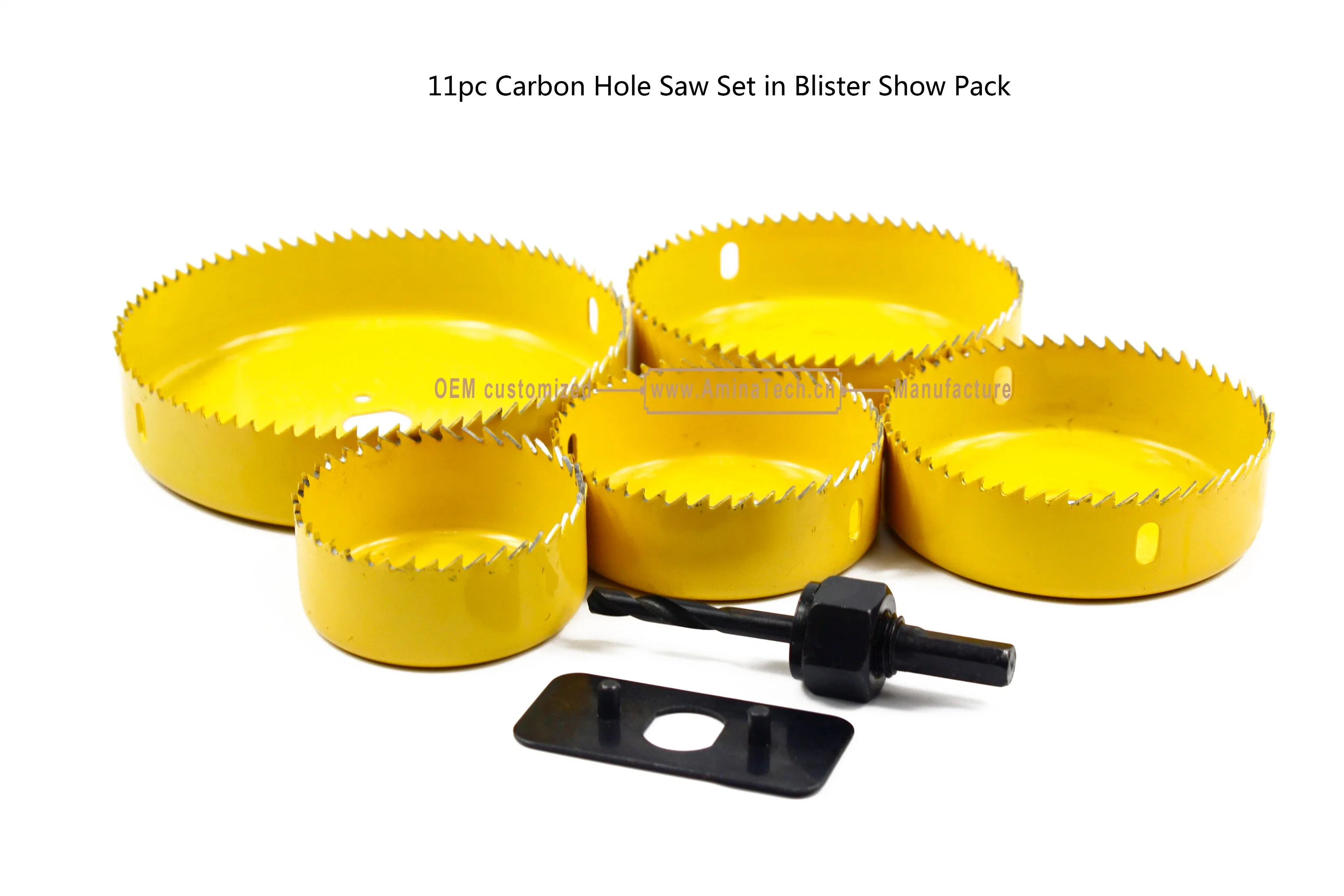 11pc Carbon Hole Saw Set in Blister Show Pack