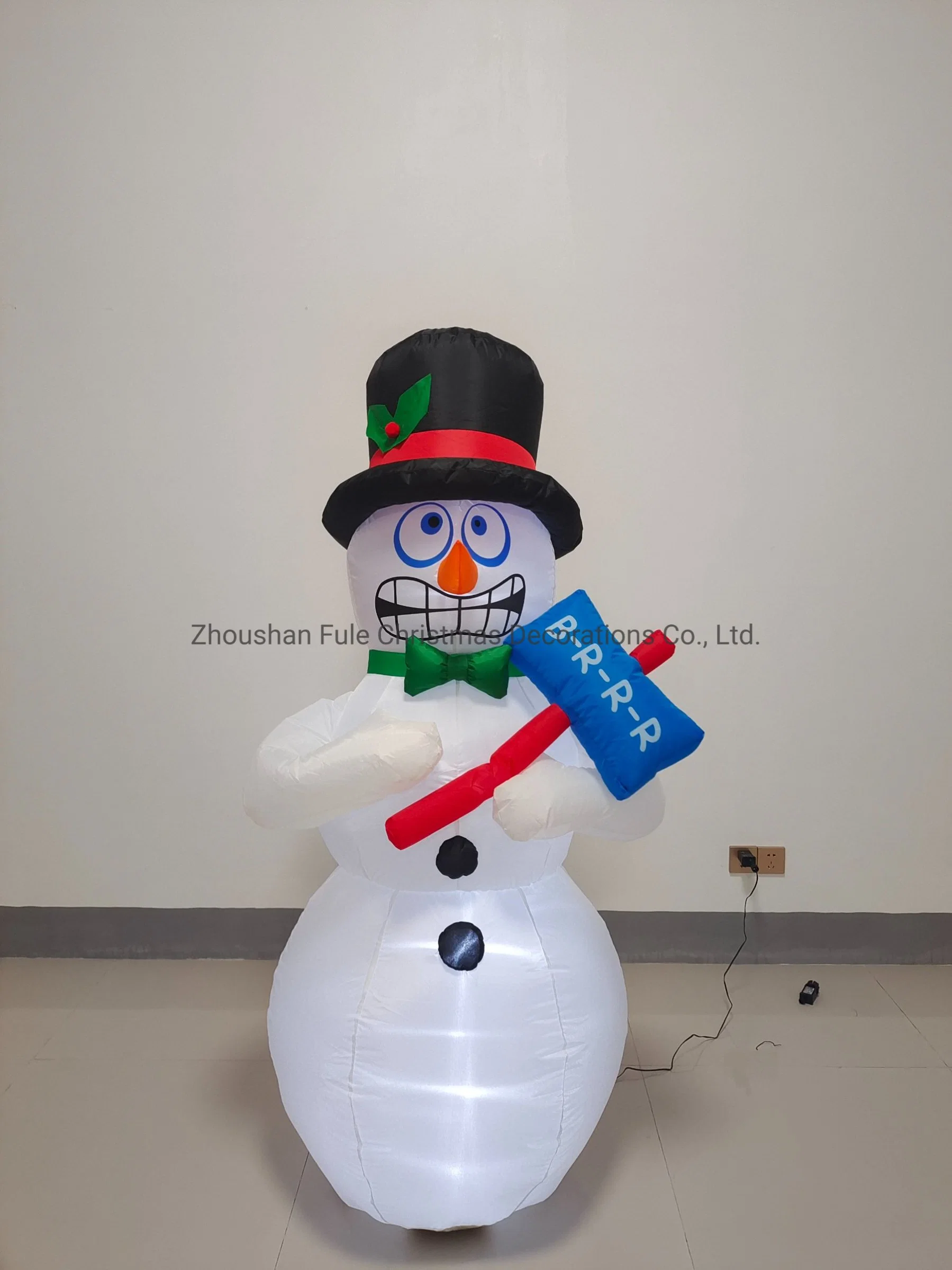 Aire animado soplado Inflatable Snowman escalofríos para la decoración de Navidad en casa.