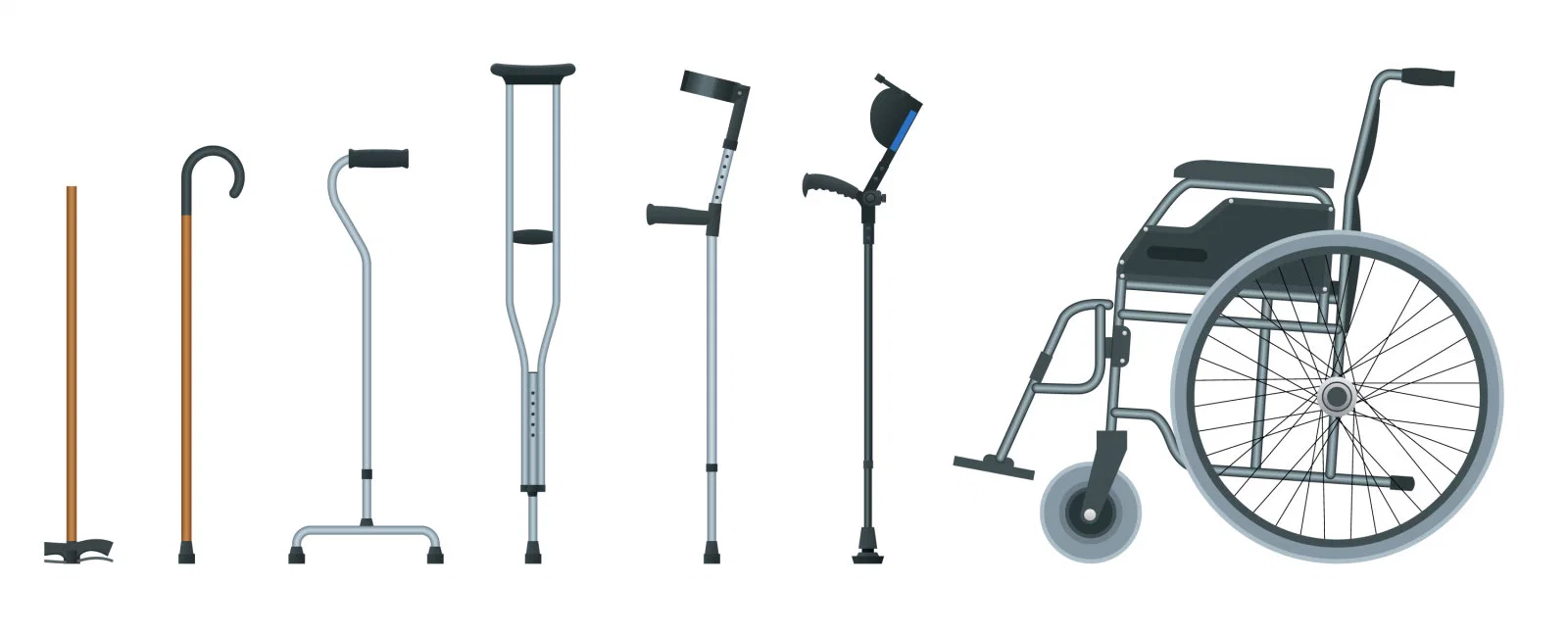 Carton Outdoor Brother Medical Mobilty Canes for Teh Blind Aluminum Crutches