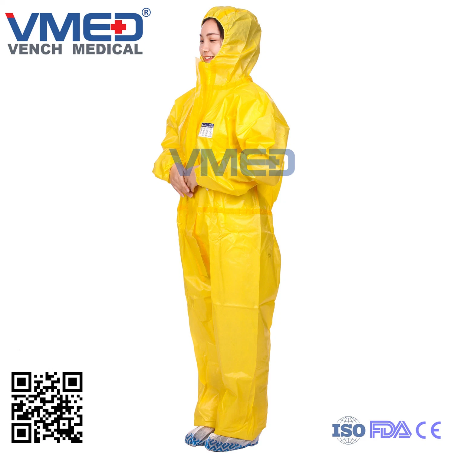 SMS Surgical/Medical/Waterproof/Plastic/PE/Working/Safety/SMS Nonwoven Disposable Protective Coverall for Hospital/Lab/Food Processing Industry Service