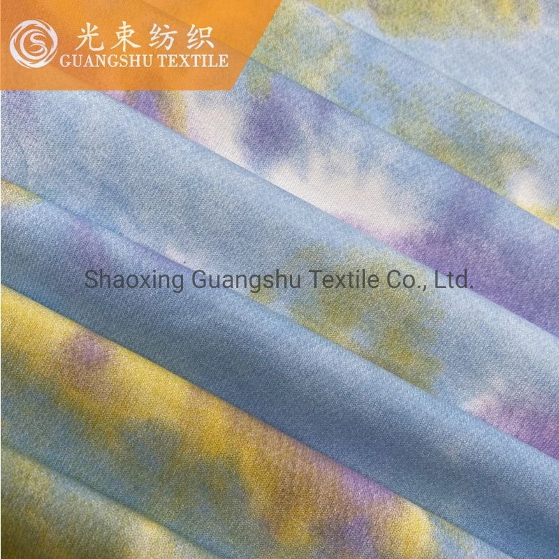 Tecido de malha tricotado com estampado digital em poliéster de algodão para moldes
