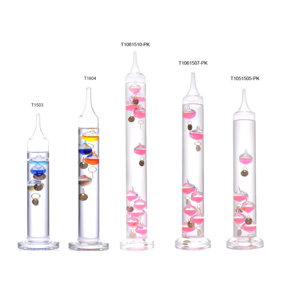 Galileo Thermometer Unique Educational Tool Floating Glass Balls Ornaments Column