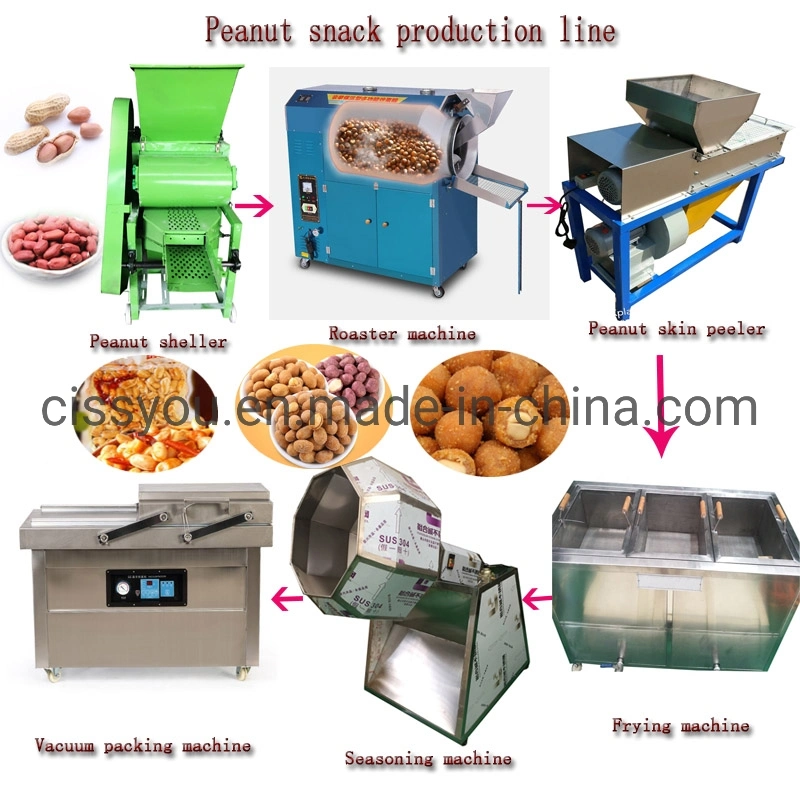 Spicy Fried Peanut Nuts Frying Machines Production Line Equipment