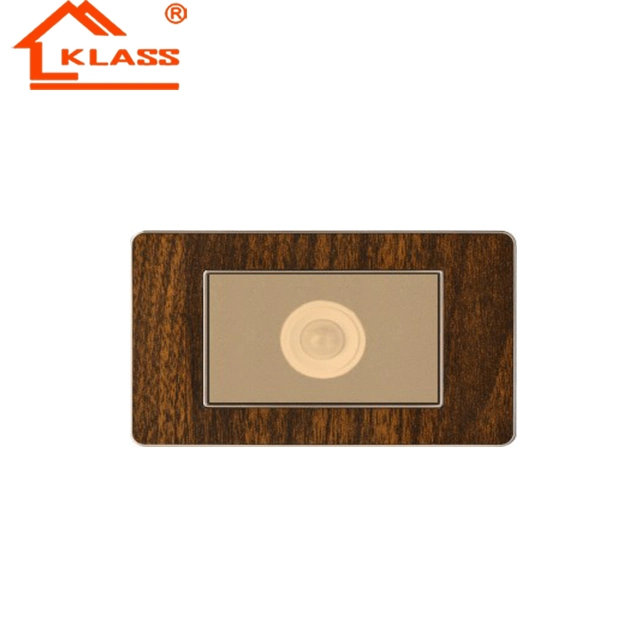 PC Copper Material with Wooden Color 118mm*72.5mm Switch for Home