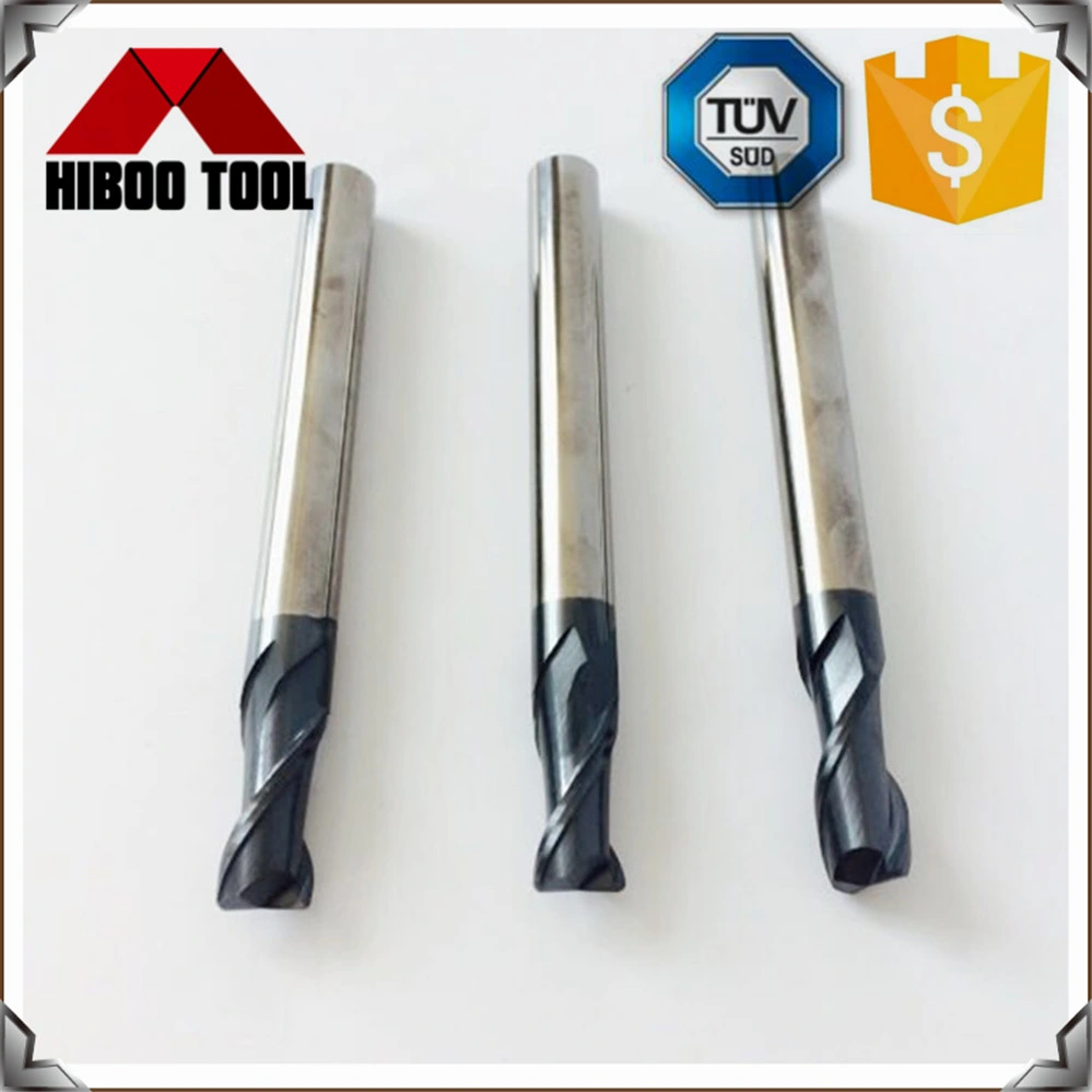 HRC60 Long Round Nose End Milling Cutters with 2 Flutes