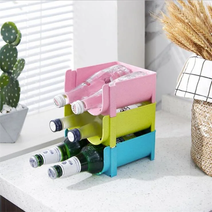 Beverage Can Refrigerator Storage Box Stackable Fridge Bottle Wine Organizer Rack Wbb15712