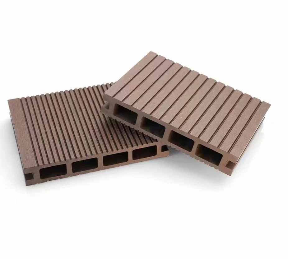 Garden Floor 3D Embossed Wood Grain Outdoor Wood Plastic Composite Flooring