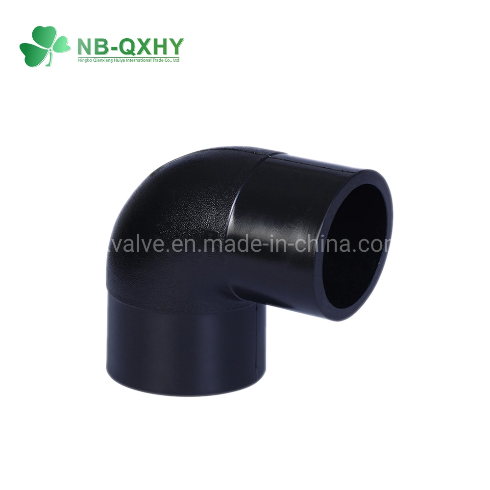 HDPE 90deg Elbow Socket Pipe Fitting for Water, Oil, Gas