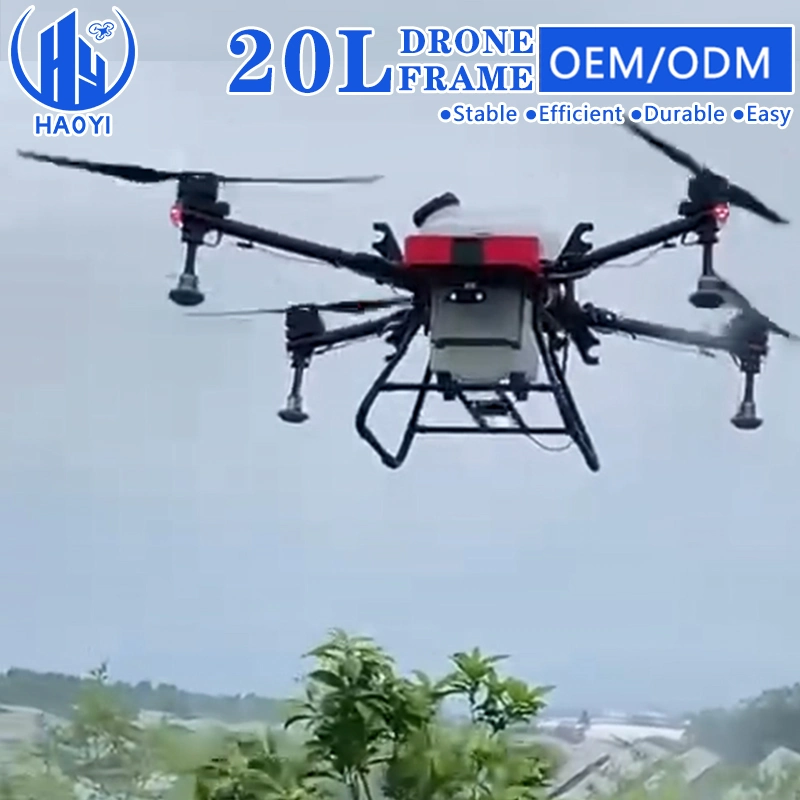 20L 4 eje de carga pesada Agricultura personalizada Drone Frame UAV Bastidor de vaciado transversal plegable UAV Drone con IP65