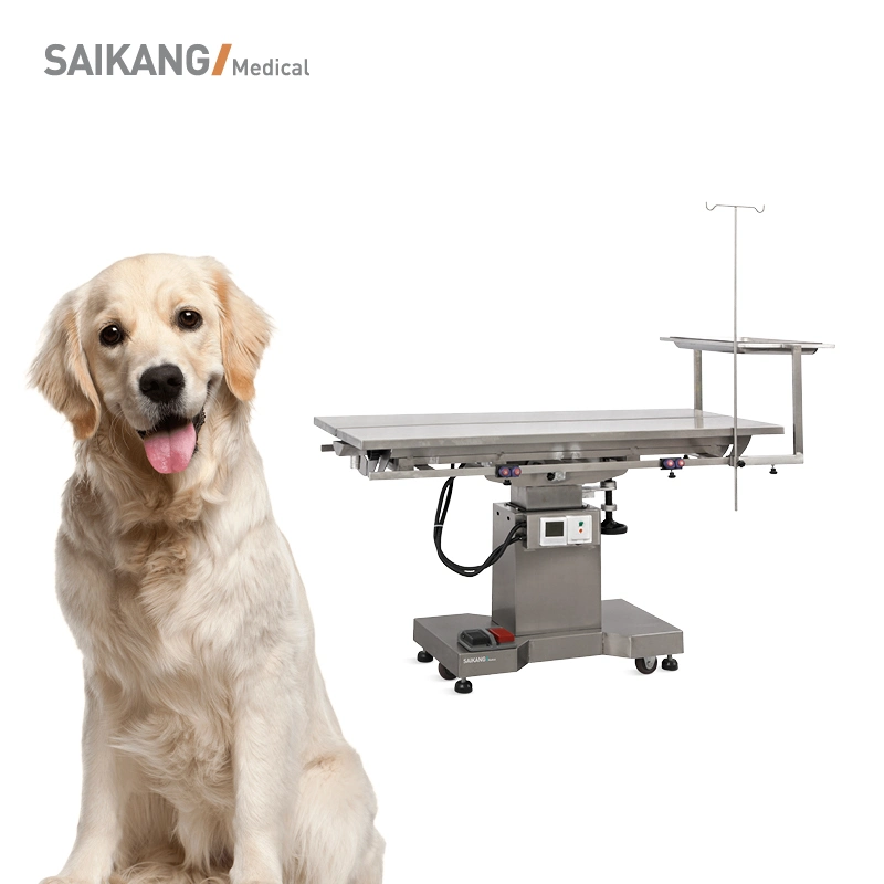 Sk-Dw003 multifunción Saikang Medicina Animal ajustable eléctrico plegable Tabla Tabla de funcionamiento de veterinaria