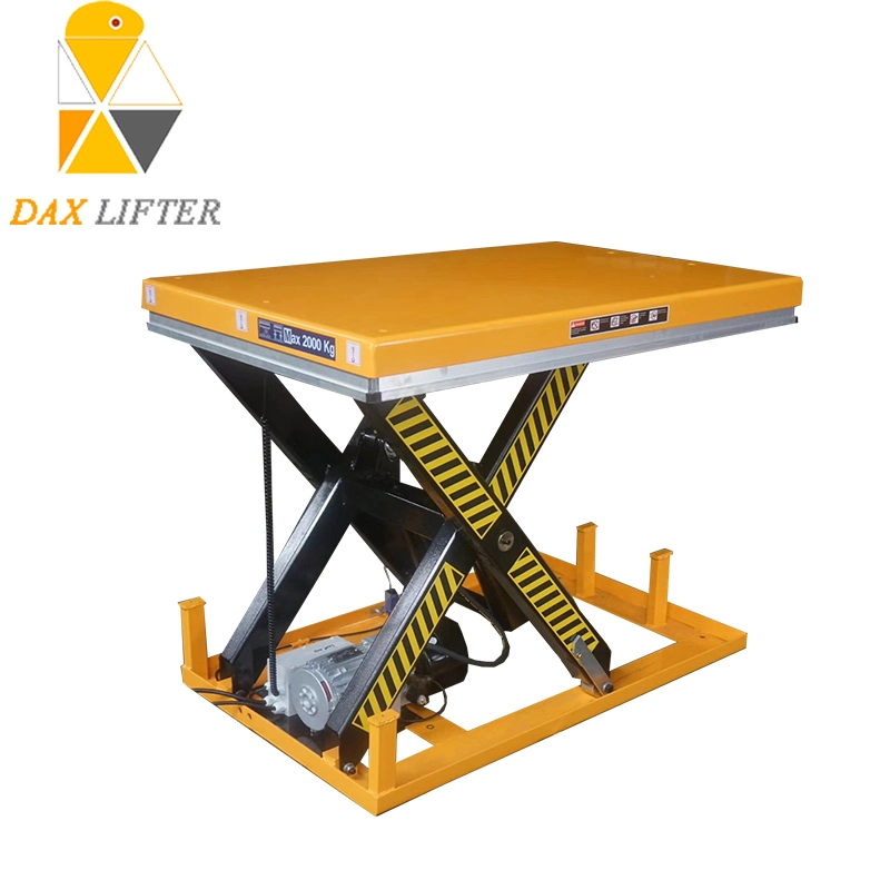 Warehouse Use Rising Cargos Single Scissor Professional Lifting Tables