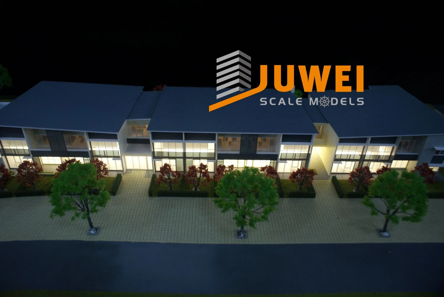 Plastic Residential Scale Model with Lighting Effect (JW-124)