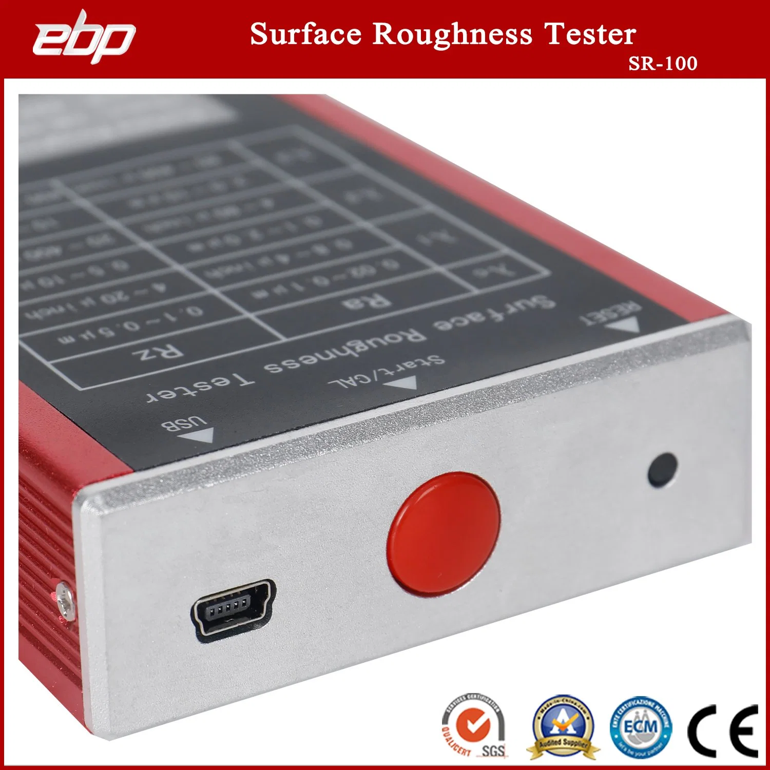 Ordinateur de poche numérique la rugosité de surface Instrument de mesure Testeur de SR-100