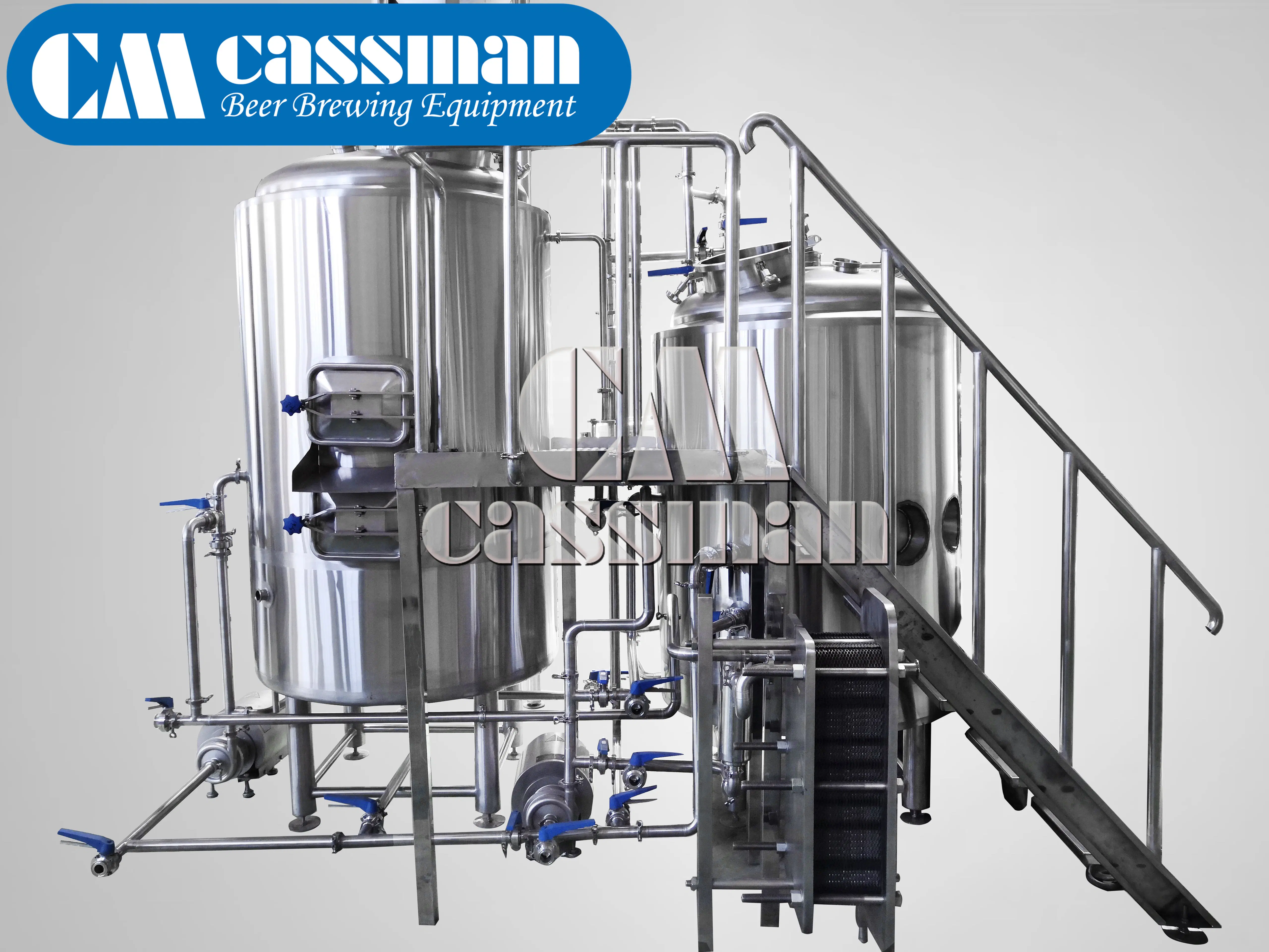 500L combinado de 2 vasos de vapor de Brewhouse Calefo de cerveza Microwery Brewing Equipment