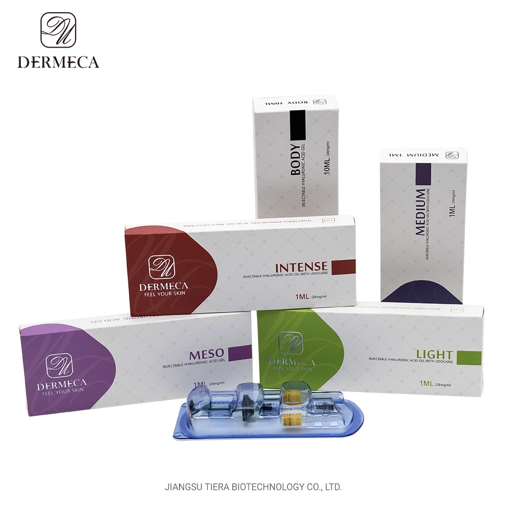 Dermeca Cross-Link Hyaluronic Acid Gel 1ml Dermal Filler Implant Skin for Moderate Wrinkles/Fineline/Crow&prime; S Feet/Fullips Beauty Lip/Fullips Lip Plumping