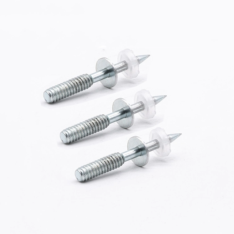 M6 Thread Pin with Metal Washer Shoot Nails for 396 PT-450V Ns301 Ns301t 307 Shooting Nail Guns Electro Galvanized Nails Fasteners