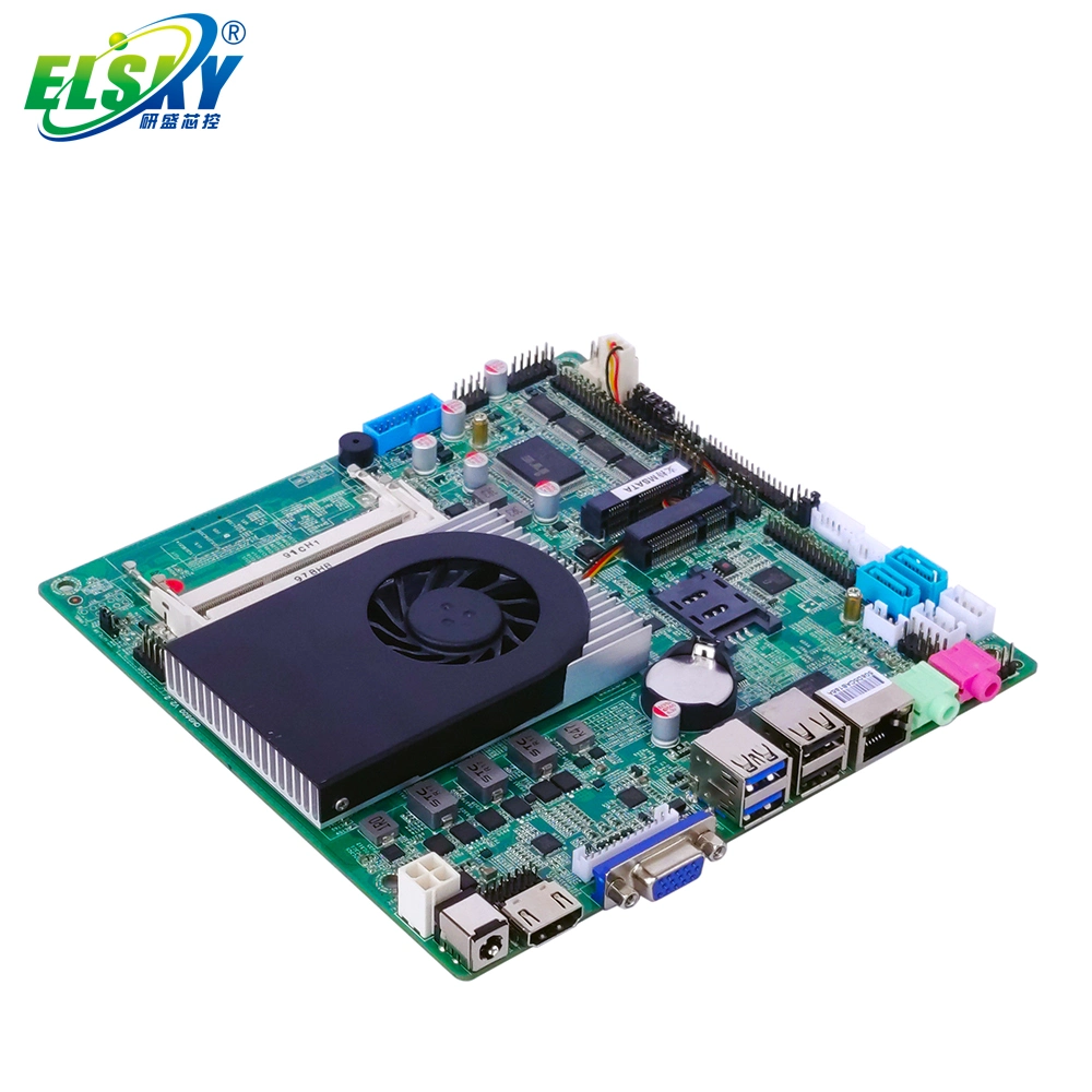 Elsky Hot Sale Core I3 I5 I7 de la carte mère Mini ITX I7 6500u 12V 19V 16Go de RAM DDR3 6 COM de la carte SIM 1HDMI VGA USB3.0 EDP