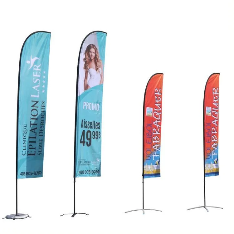 Advertising Outdoor Custom Printing Teardrop Flag Flying Beach Feather Flag Banners