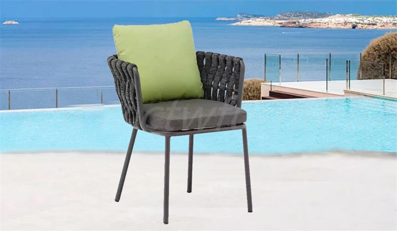 Patio Garden Restaurant Hotel Home Outdoor Rope Chair and Dining Table