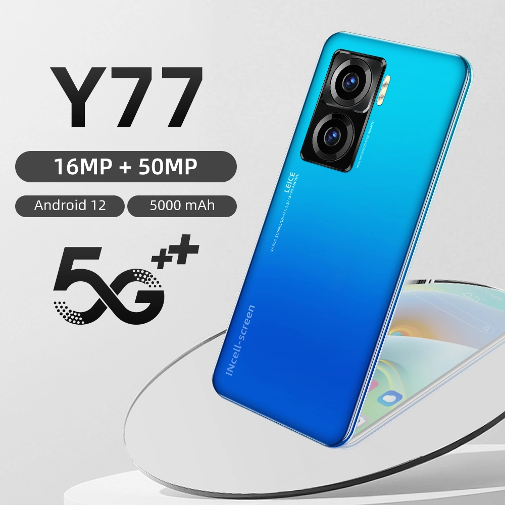 هاتف ذكي جديد Y77 5g Mobile Phone سعة 5.8 بوصة 16 جيجا بايت + 1 تيرابايت 16mp+50 mp